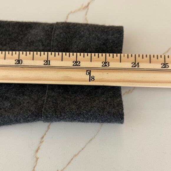 Max Mara Dress Wool Angora Blend Surplice Faux Wrap Classic Gray Long Sleeve - Picture 8 of 8